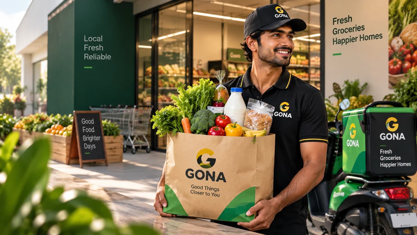 GONA grocery delivery with fresh everyday essentials